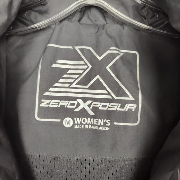 ZeroXPosure Full-Zip Jacket Women's M Gray w/ Blue Accents Hooded Pockets - Picture 7 of 10